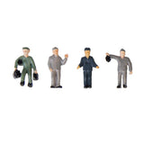 Maxbell 20x25Pcs Painted Railroad Worker People with Tools 1/87 Scale Scenery Accs