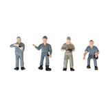 Maxbell 20x25Pcs Painted Railroad Worker People with Tools 1/87 Scale Scenery Accs