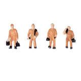 Maxbell 20x25Pcs Painted Railroad Worker People with Tools 1/87 Scale Scenery Accs