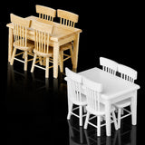 Maxbell Set of Dining Table Chair Set&Kitchen Set 1:12 Dollhouse Miniature Furniture