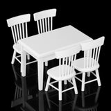 Maxbell Set of Dining Table Chair Set&Kitchen Set 1:12 Dollhouse Miniature Furniture