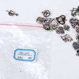 Maxbell 10 Sets Silver Toggle Clasps+25Pcs Alloy Silver Pendants Charms DIY Jewelry