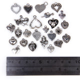 Maxbell 10 Sets Silver Toggle Clasps+25Pcs Alloy Silver Pendants Charms DIY Jewelry
