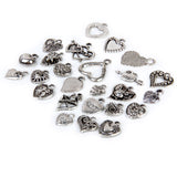 Maxbell 10 Sets Silver Toggle Clasps+25Pcs Alloy Silver Pendants Charms DIY Jewelry