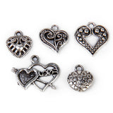 Maxbell 10 Sets Silver Toggle Clasps+25Pcs Alloy Silver Pendants Charms DIY Jewelry