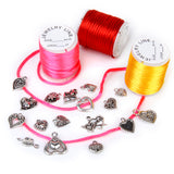 Maxbell 10 Sets Silver Toggle Clasps+25Pcs Alloy Silver Pendants Charms DIY Jewelry