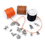 Maxbell 10 Stretchy Crystal Beading Bracelet String0.6mm +10 Waxed Cotton Cord 1mm