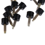 Maxbell 12 Pair Black PU High Heel Plates Shoes Heel Replacements Repair Tips Taps