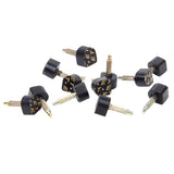 Maxbell 7xFootful 6 Pair of Black PU Heel Plate for High-Heeled Shoes 9x9mm 601 Style