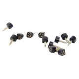 Maxbell 7xFootful 6 Pair of Black PU Heel Plate for High-Heeled Shoes 9x9mm 601 Style