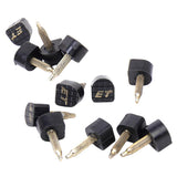 Maxbell 7xFootful 6 Pair of Black PU Heel Plate for High-Heeled Shoes 9x10mm 604A Style