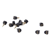 Maxbell 7xFootful 6 Pair of Black PU Heel Plate for High-Heeled Shoes 9x10mm 604A Style