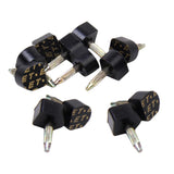 Maxbell 7xFootful 6 Pair of Black PU Heel Plate for High-Heeled Shoes 10x11mm 604 Style