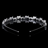 Crystal Flower and Leaves Headband for Bridal Bridesmaid Wedding Tiara