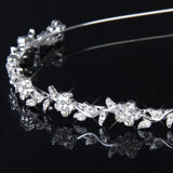 Crystal Flower and Leaves Headband for Bridal Bridesmaid Wedding Tiara