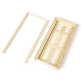 Maxbell 1/12 Dollhouse Miniature 6-Panel Interior Wooden Door DIY Accessory