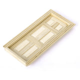 Maxbell 2pcs Doll House Miniature Unpainted Wooden Interior 6-Panel Door With Frame 1/12