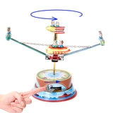 8xRotating Spacecraft Model Tin Collectibles Toy Gift