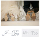 Maxbell 10pcs I Do Wedding Bridal Shoes Sticker Rhinestone Motif - Clear