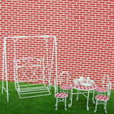 Maxbell 1/12 Scale Dollhouse Miniature Garden Furniture Metal Swing Rocking Chair White