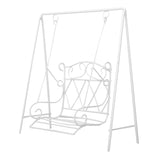 Maxbell 1/12 Scale Dollhouse Miniature Garden Furniture Metal Swing Rocking Chair White