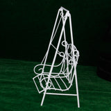 Maxbell 1/12 Scale Dollhouse Miniature Garden Furniture Metal Swing Rocking Chair White