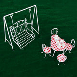 Maxbell 1/12 Scale Dollhouse Miniature Garden Furniture Metal Swing Rocking Chair White