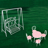 Maxbell 1/12 Scale Dollhouse Miniature Garden Furniture Metal Swing Rocking Chair White