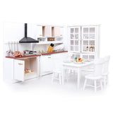 Maxbell 1/12 Dollhouse Miniature Kitchen Furniture Kit with Kitchenware Cookware Set