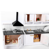 Maxbell 1/12 Dollhouse Miniature Kitchen Furniture Kit with Kitchenware Cookware Set