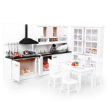 Maxbell 1/12 Dollhouse Miniature Kitchen Furniture Kit with Kitchenware Cookware Set