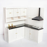 Maxbell 1/12 Dollhouse Miniature Kitchen Furniture Kit with Kitchenware Cookware Set