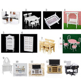 Maxbell 1/12 Dollhouse Miniature Kitchen Furniture Kit with Kitchenware Cookware Set