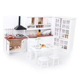 Maxbell 1/12 Dollhouse Miniature Kitchen Furniture Kit with Kitchenware Cookware Set