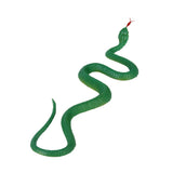 Maxbell 4xRubber Snake Pretend Trick Toy Garden Props-Green