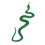 Maxbell 4xRubber Snake Pretend Trick Toy Garden Props-Green