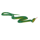 Maxbell 4xRubber Snake Pretend Trick Toy Garden Props-Green