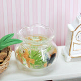 Maxbell 1:12 Dollhouse Miniature Gold Fish Bowl Gold Fish Tank Doll House Pets