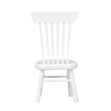 Maxbell 1/12 Dollhouse Miniature Dining Furniture White Wooden Chair