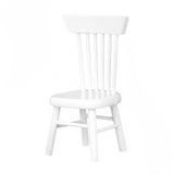 Maxbell 1/12 Dollhouse Miniature Dining Furniture White Wooden Chair