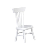 Maxbell 1/12 Dollhouse Miniature Dining Furniture White Wooden Chair
