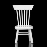 Maxbell 1/12 Dollhouse Miniature Dining Furniture White Wooden Chair