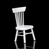 Maxbell 1/12 Dollhouse Miniature Dining Furniture White Wooden Chair