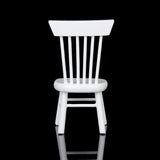 Maxbell 1/12 Dollhouse Miniature Dining Furniture White Wooden Chair