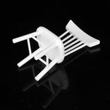 Maxbell 1/12 Dollhouse Miniature Dining Furniture White Wooden Chair