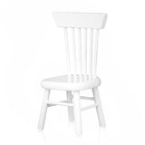 Maxbell 1/12 Dollhouse Miniature Dining Furniture White Wooden Chair