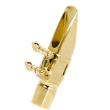 Maxbell Pro Alto Saxophone Mouthpiece Metal Ligature Gold-plated Saxophone Accs
