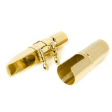Maxbell Pro Alto Saxophone Mouthpiece Metal Ligature Gold-plated Saxophone Accs