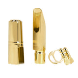 Maxbell Pro Alto Saxophone Mouthpiece Metal Ligature Gold-plated Saxophone Accs