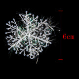 Maxbell 60pcs Christmas Decorations Supplies White Snow Snowflakes Hanging Ornaments 6cm